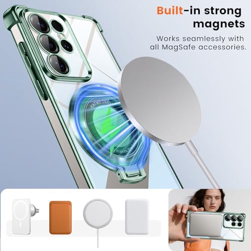 Coque Samsung S25 Ultra antichoc fine verte protégeant des chutes de hauteur