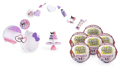 MGA's Miniverse Make It Mini Hello Kitty and Friends Series 2 (6 Pack) Mini Collectibles, Sanrio, Mystery Packaging, DIY, Crafts, Resin Play, Replica Food, Plants, NOT EDIBLE, 8+