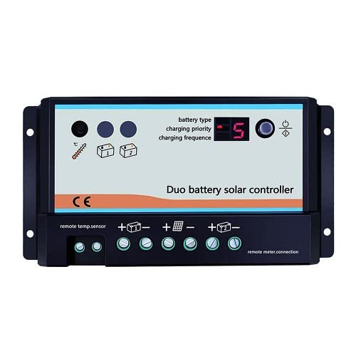 Navpower Régulateur de charge (charge séparée - 2 batteries) pour panneaux solaires - règle 2 batteries 10 ah 12/24 V - Nautique Camper Bateau Gommone Caravan Cover