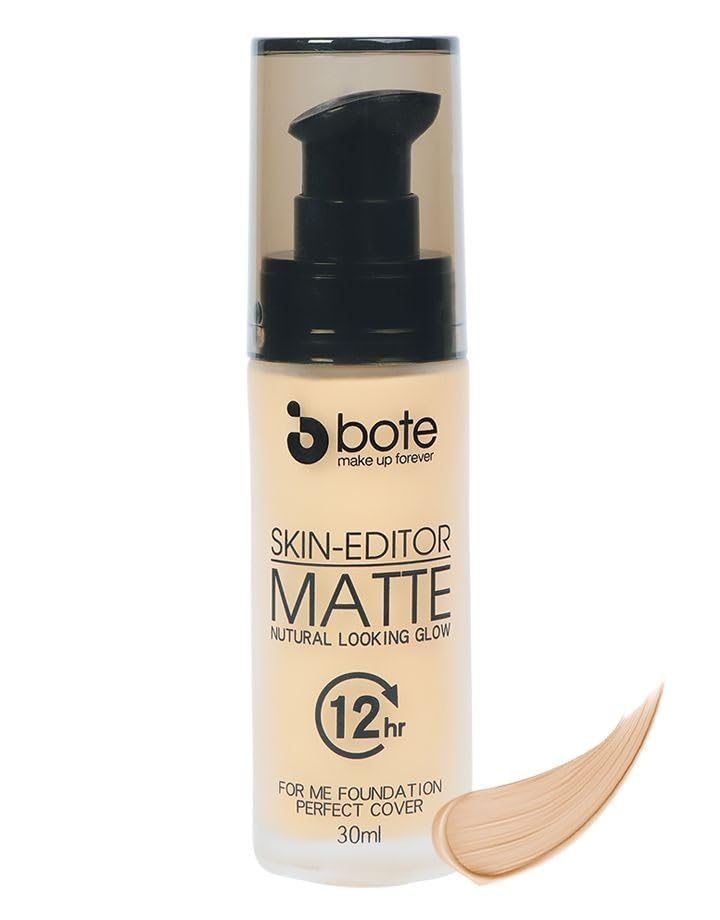 Bote Makeup Skin-Editor Matte Natural Looking Glow For Me Foundation 02