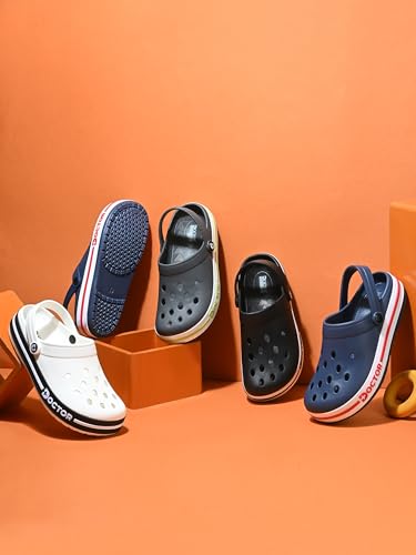 Image of Men Clogs with Back Strap | Lightweight Comfort Footwear | Cushioned EVA Sole | Anti-Slip Everyday Wear Clogs for Indoor, Outdoor, Work & Casual Use