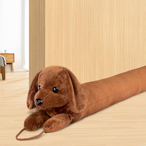 Zugluftstopper für Türen, 82cm Schwerer Türzugstopper Zugluftstopper für Fenster Dachshund unter der Tür Zugluftstopper Geräuschblocker für Tür unten Luftdichtung Isolierung und Schallschutz