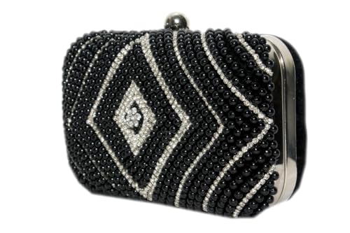 Image of Women & Girls Embroidered Gold Clutch Purse for Party Wedding