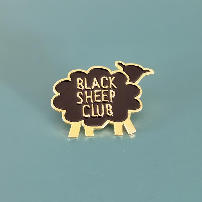 Black Sheep Club Enamel Pin Big Metal Badge Brooch Jewelry Accessory Men gift