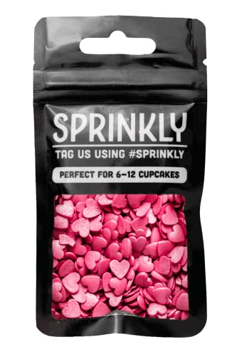 SPRINKLY - Glimmer Hearts - Deep Pink - 25g