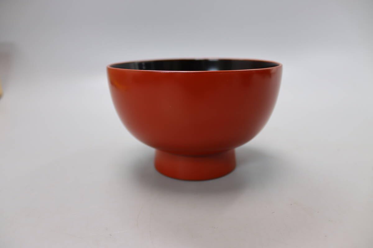 川連漆器　大椀　本漆天然木純国産 漆器 本うるし塗 宝生吸物椀 5客 川連漆器 朱椀 2客セット 天然