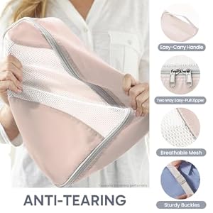 10 Set Packing Cubes for Travel, Gifts for Women Mom, Anti-Tearing Suitcase Organizer for Luggage with Shoe & Hanging Toiletry Bag, OlarHike Vacation Essentials & Accessories for Cruise Ship — photo 5 of 6
