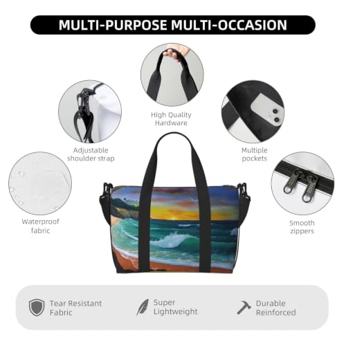 Sac de voyage grand format imprimé papillon pour sport et week-end