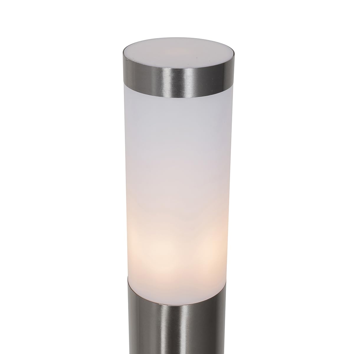 Qazqa Moderno Lámpara de poste moderna para exteriores de acero con opalino 80 cm IP44 - Rox Acero/Plástico Alargada Adecuado para LED Max. 1 x 20 Watt