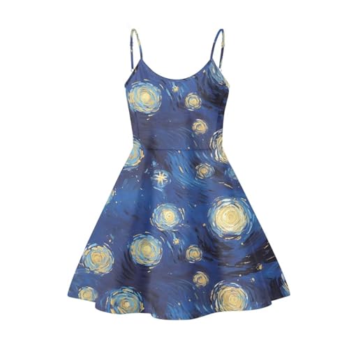 Image of Spaghetti Strap Midi Satin Dresses Summer Sleeveless Sundree Women Girl Beach Party Swing Dress