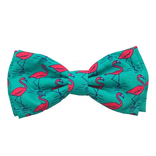 Huxley & Kent Bow Tie | Flamingo (Large) | Pet Bow Tie Collar Attachment | Fun Bow Ties for Dogs & Cats | Cute, Comfortable, and Durable