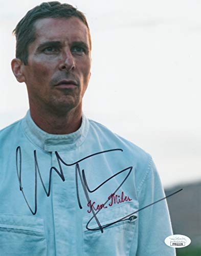 直筆サイン入り写真 フォードvsフェラーリ クリスチャン・ベール/映画 ブロマイド オートグラフ 約20×25cm /フレーム別/鑑定済み (S-6311)