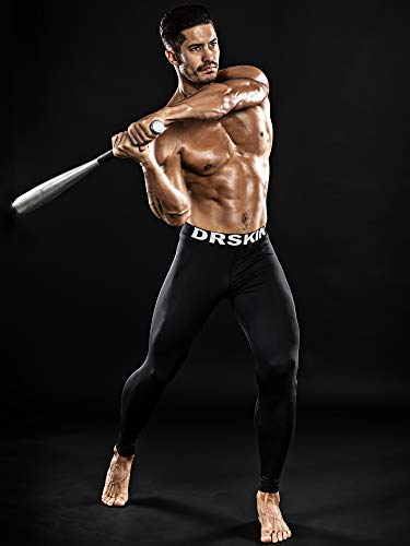 DRSKIN 3 Pack Men’s Compression Pants Dry Sports Baselayer Running Workout Active Tights Leggings Yoga Thermal (Classic (B01 2P+MBB02 1P), M)