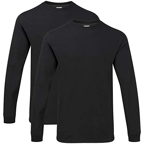 Gildan Hammer Adult Long Sleeve T-Shirt, 2-Pack, X-Large, Black - image 1
