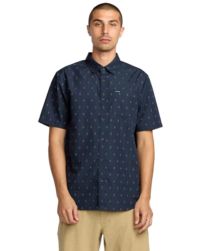 Volcom Men's Bankstone Short Sleeve Woven Button Down Shirt