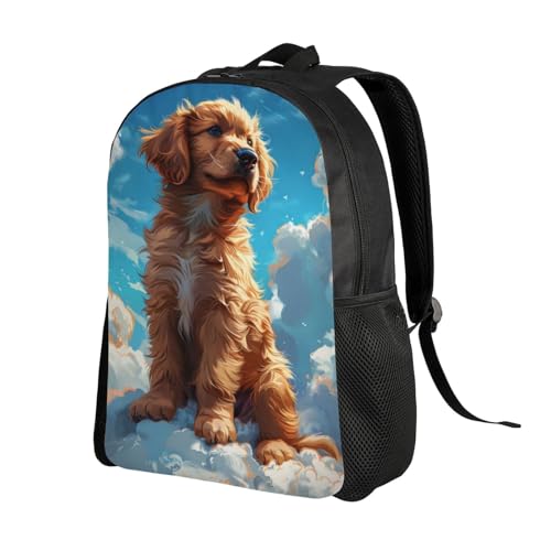 Comfort Fit Unisex Golden Retriever Sky Backpack Durable for Daily Commute & Travel Adventures 16 Inch2