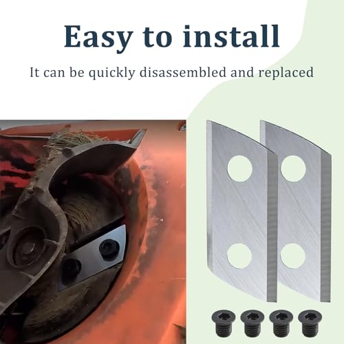 Greatshow 1 Pair Wood Chipper Blades Shredder Knives Replacement for Sun Joe CJ601E CJ602E Earthwise GS70015