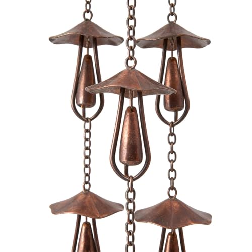 Chaîne de récupération d'eau de pluie en métal, suspension extérieure de jardin - 8
