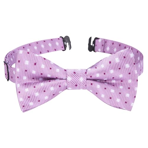 Image of HISDERN Bow Ties for Boys Pre Tied Toddler Bow Tie Adjustable Kids Bowties Clip On Fun Patterned Bowties for Wedding Party