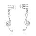 My Melody Treble Clef Music Note Sterling Silver Ear Cuff Earrings