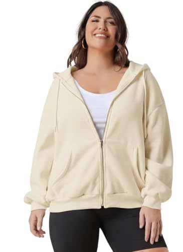 Buy KOTTY Women's Plus Size Casual Hoodie Sweatshirt(Black,4XL) at