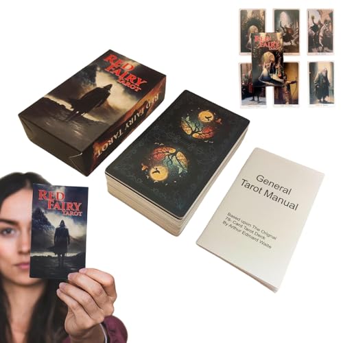 Juego de Mesa de adivinación de Tarot de Hadas Rojas, Cartas de