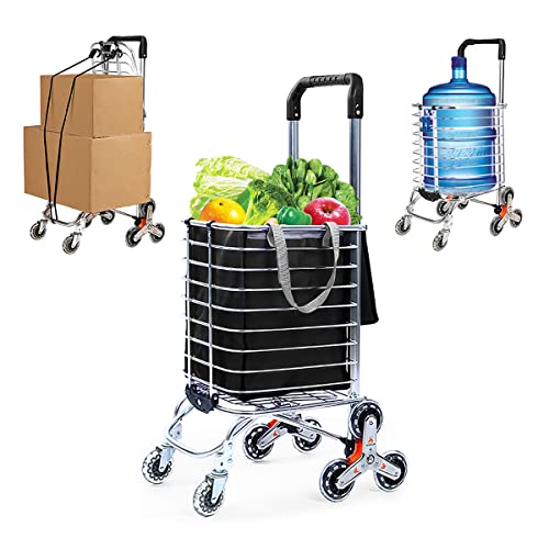 Einkaufswagen auf Rädern, faltbarer Einkaufswagen, Utility-Carts mit wasserdichter Tragetasche, multifunktionaler leichter Treppenkletterwagen Cover