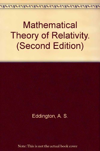 Mathematical Theory of Relativity. (Second Edit... B009SZ37VM Book Cover