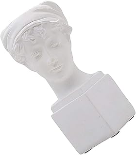 BESPORTBLE Vaso para vaso de cabeça de resina para suculentas, cabeça de deusa, vaso de flores, rosto humano, vaso para suculentas, vaso de bonsai, suporte para bonsai, estátua grega, vaso para maquiagem, pincel