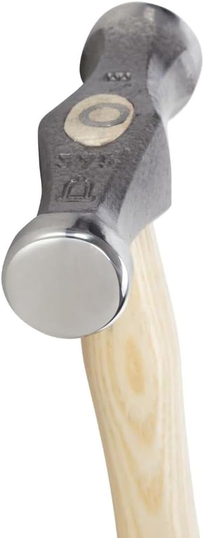Picard Stretching Hammer 375g – Dual Round Faces (Flat & Slightly Arched), Polished Special-Steel Head, Ash Handle, Ring Wedge Fixture, Professional Metalworking & Forming Tool – 0017101-0375