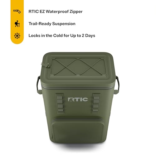 RTIC 48-Can Ultra-Tough Backpack Cooler (Olive) — view 3