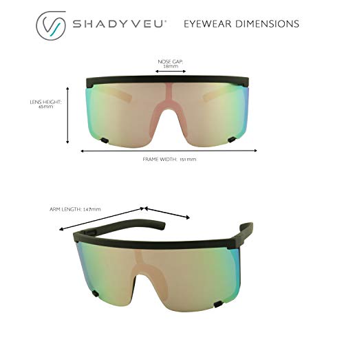 ShadyVEU Oversized Flat Top UV400 Sports Mono Mirrored UV400 Mens Womens Sunglasses3