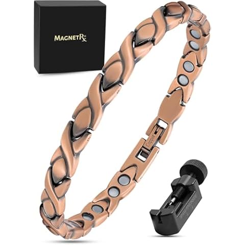 MagnetRX Women's Adjustable Copper Magnetic Bracelet Cover