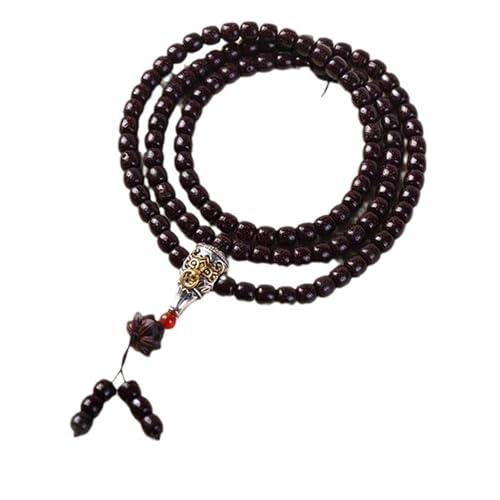 Bransoletka z koralików Bodhi Naszyjnik z koralikó Różaniec męski i damski Bransoletka z naturalnych koralików korzeniowych Bodhi Biżuteria ręcznie robiona ze sznurka