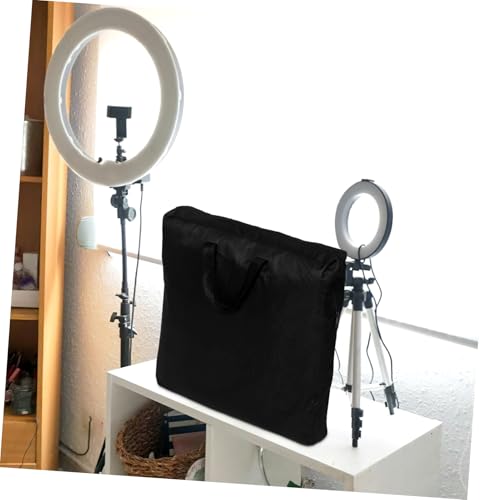 Image of HOMSFOU Portable Light Storage Handbag Zipper Case for Video Live Streaming and Selfie Equipment Lightweight Protective Pouch for Travel and Outdoor Use