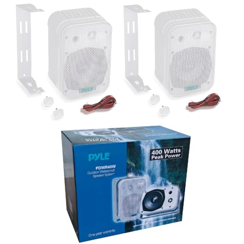 Enceintes Blanches Pyle PDWR40W contre le manque de puissance audio en extérieur