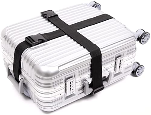 Image of 80In Adjustable Luggage Straps for Suitcase Travel Accessories TSA Approved, Luggage Belts to Keep Your Suitcase Secure, Black Long Straps with Quick-Release Buckle for Travel Bag Closure