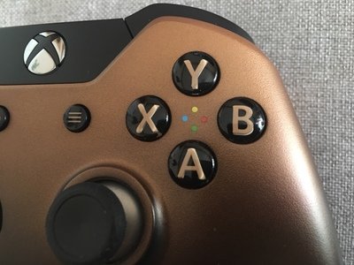 Ricambio per Xbox One X S Elite Controller A B X Y pulsanti con lettere Mod Kit (oro)