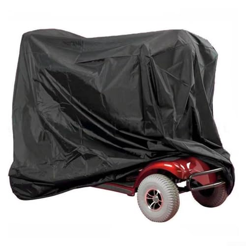 Besttoolifes Housse de scooter avec sac de rangement en tissu Oxford imperméable pour scooter électrique à 3 ou 4 roues (noir, 170 x 61 x 117 cm)