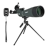 SVBONY SV28 20-60x80 Spotting Scope for Target Shooting with SA411 Remote Shutter, Long Range Spotter Scope with Phone Adapter and Tripod, HD Scope for Bird Watching, Wildlife Observation