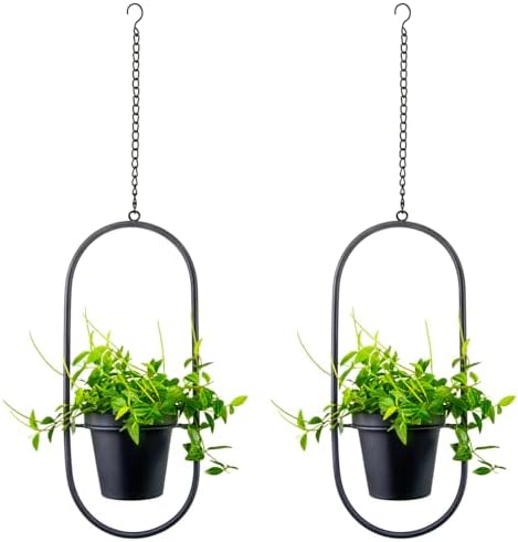 Modern Hanging Planters for Indoor Plants, Metal Plant Hanger wit...