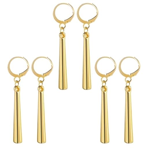 SLAXJNE 3 Pares De Aretes De Aro Grandes, Aretes De Personajes De Anime, Accesorios para Juegos De rol, Aretes Llamativos De Moda, Aretes Colgantes De Metal, Accesorios De Ropa | Ya disponible en tu tienda friki favorita! En mundofriki.es!