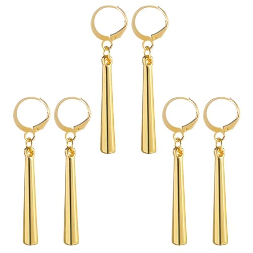 SLAXJNE 3 Pares De Aretes De Aro Grandes, Aretes De Personajes