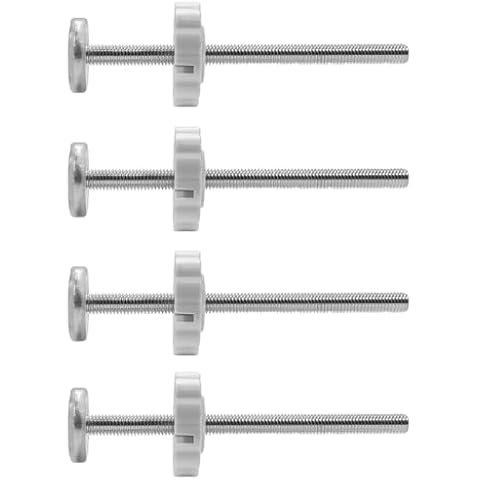 4 Pack M8 (8mm) Baby Gate Threaded Spindle Rod Replacement Screw Bolts Kit for Baby & Pet Pressure Mounted Safety Gates Extra Long Wall Mounting Accessories Adapter Bolts (White) Cover