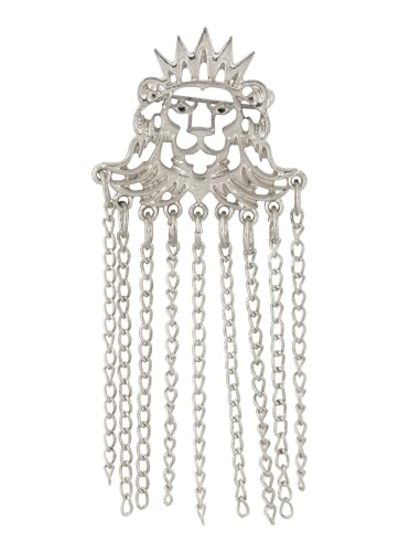 Broche de león con corona de plata Knighthood, el regalo ideal para el hombre elegante
