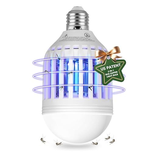 BANPESTT Bug Zapper Light Bulb 2-in-1 Indoor Mosquito Zapper Gnat Trap- Electric Fly Insect Killer&Bug Catcher for Home Backyard Patio