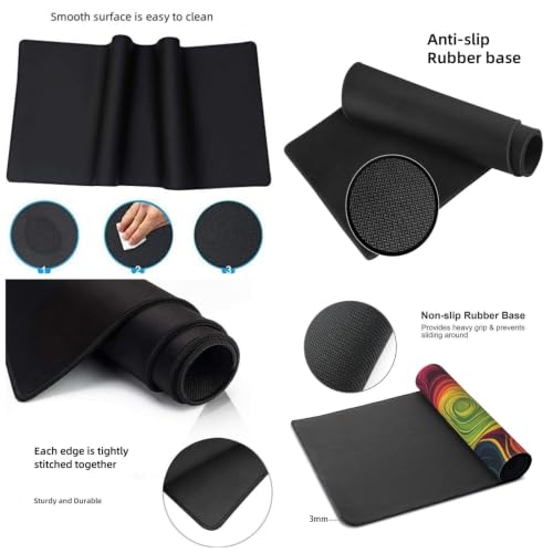 Alfombrilla ratón con base de goma antideslizante y tejido impermeable G19 4