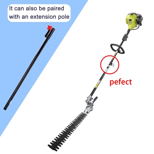Kerlista Replacementparts Long Pole Hedge Trimmer Straight Shaft Attachment Compatible with Attachment Capable String Trimmers Polesaws and Powerheads (Black)