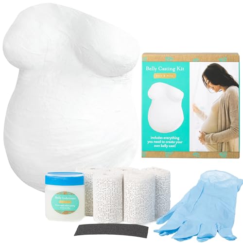 Image of Kate & Milo Belly Casting Kit, Pregnancy Keepsake Making Kit, Easy DIY Plaster Cast Baby Bump Keepsake, Perfect For Expecting Moms and Ideal Nursery Decor