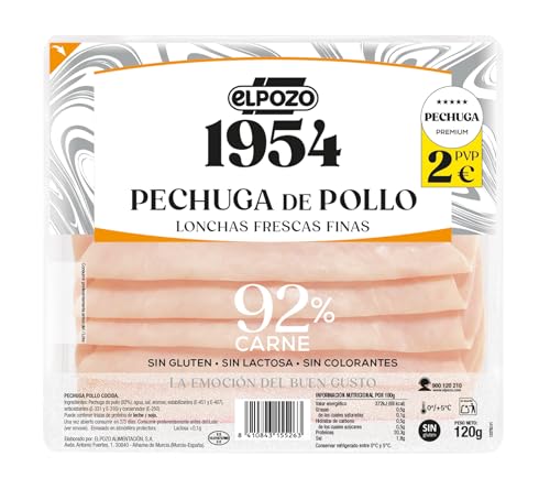 Elpozo 1954 Pechuga de Pollo 92% de Carne 120g